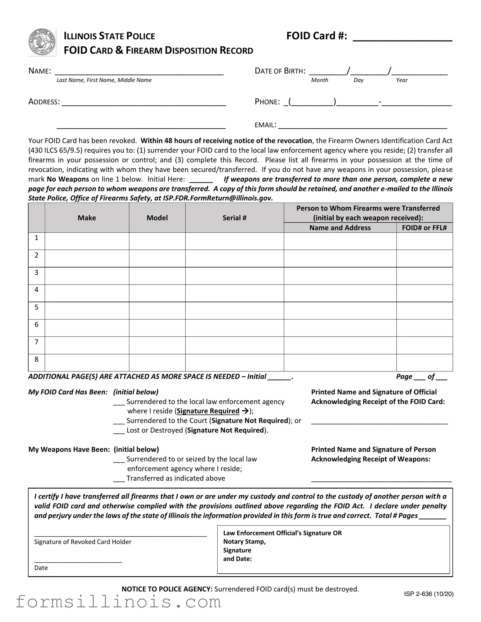 Free Illinois Disposition Template