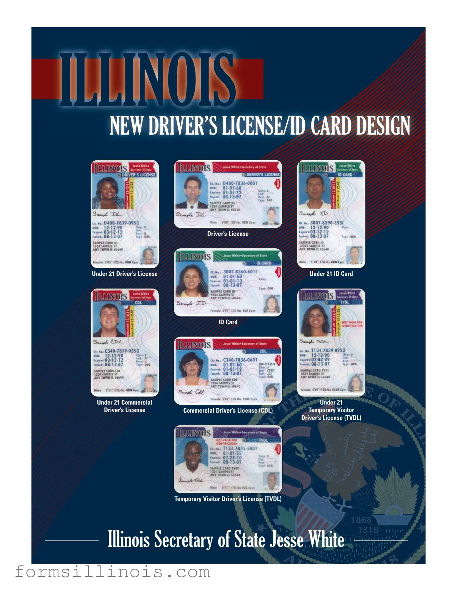 Free Illinois Drivers License Template