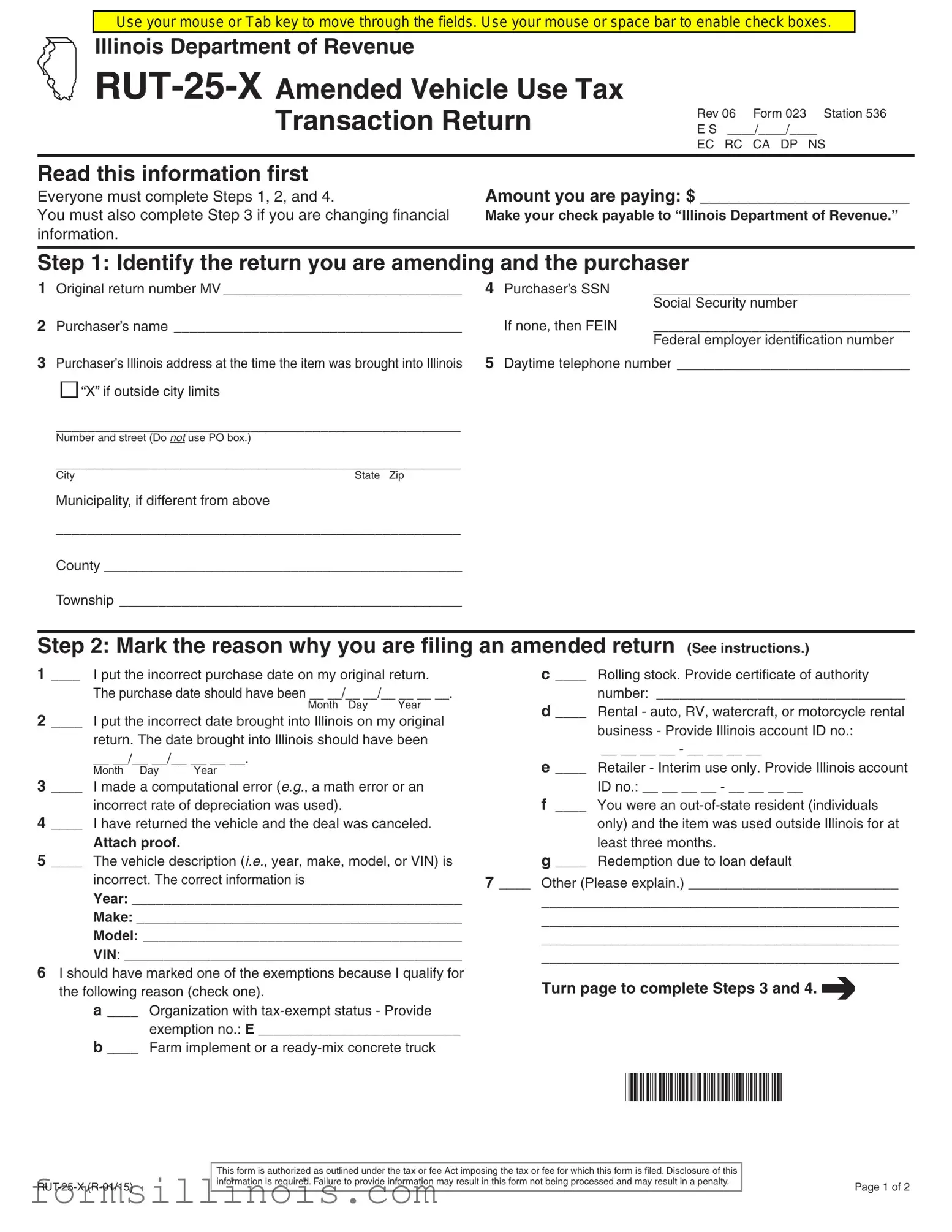 Free Illinois Rut 25 X Template