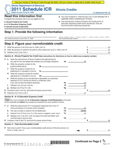 Free Icr Illinois Dept Template