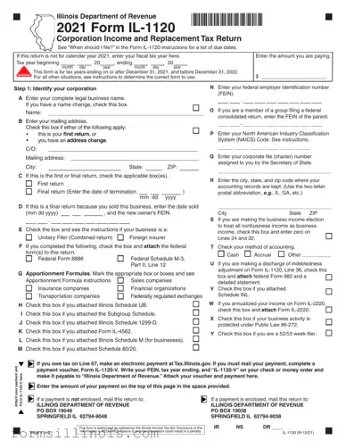 Free Illinois 1120 Template