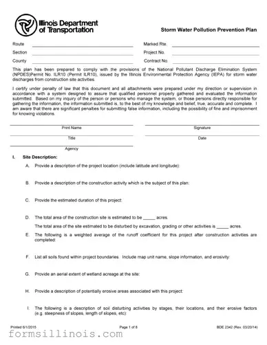 Free Illinois Bde 2342 Template