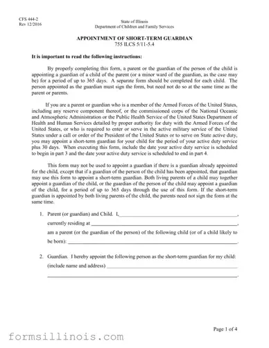 Free Illinois Guardian Template