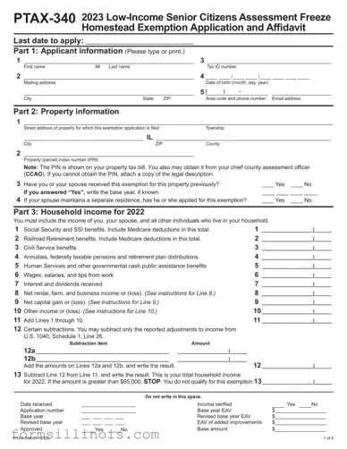 Free Illinois Ptax 340 Template