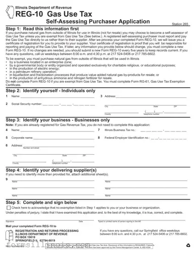 Free Illinois Reg 10 Template