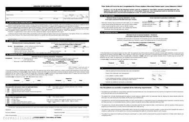 Free Illinois Vision Specialist Report Template